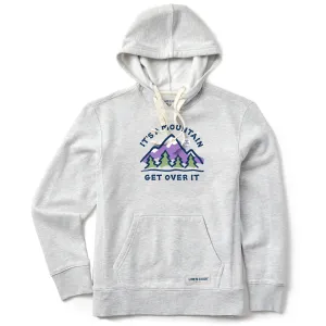 Women's It's a Mountain Get Over It Simply True Fleece Hoodie Life is Good