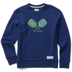 Women's Keep It Simple Pickleball Simply True Fleece Crew LIFE IS GOOD