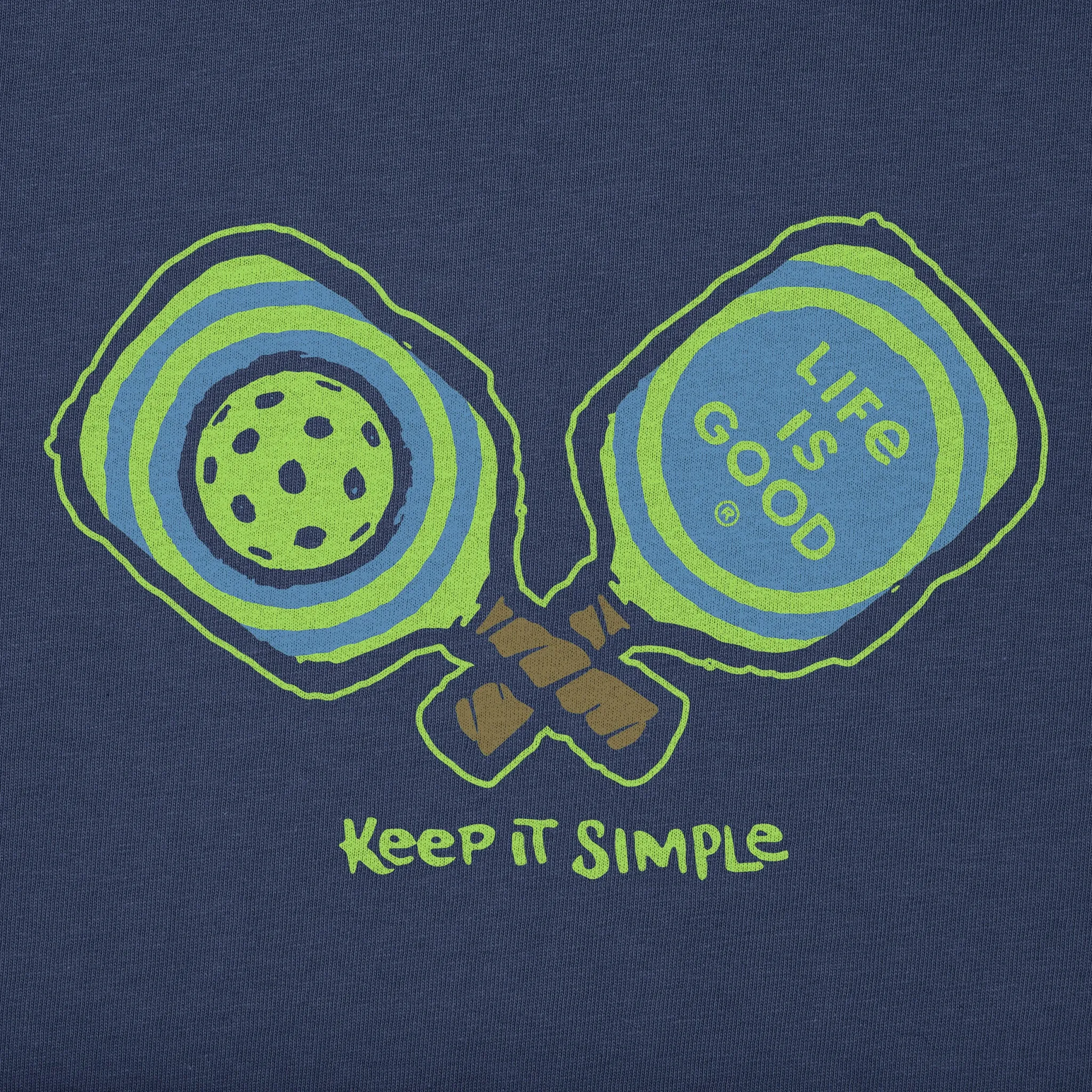 Women's Keep It Simple Pickleball Simply True Fleece Crew LIFE IS GOOD