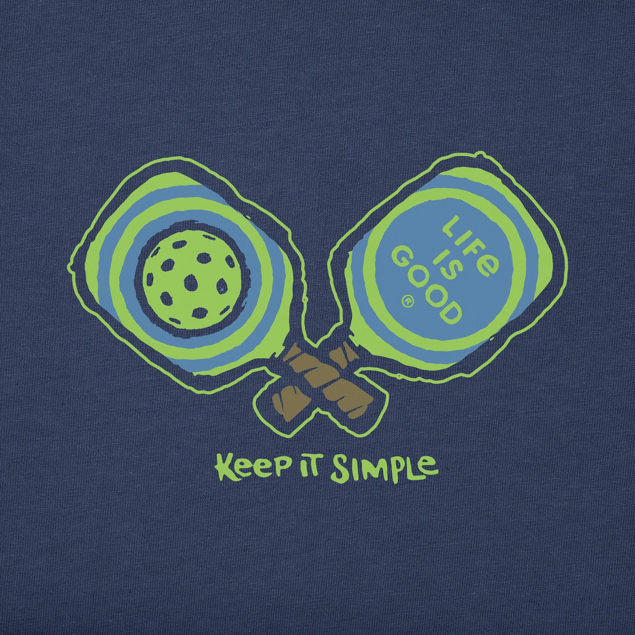Women's Keep It Simple Pickleball Simply True Fleece Crew LIFE IS GOOD