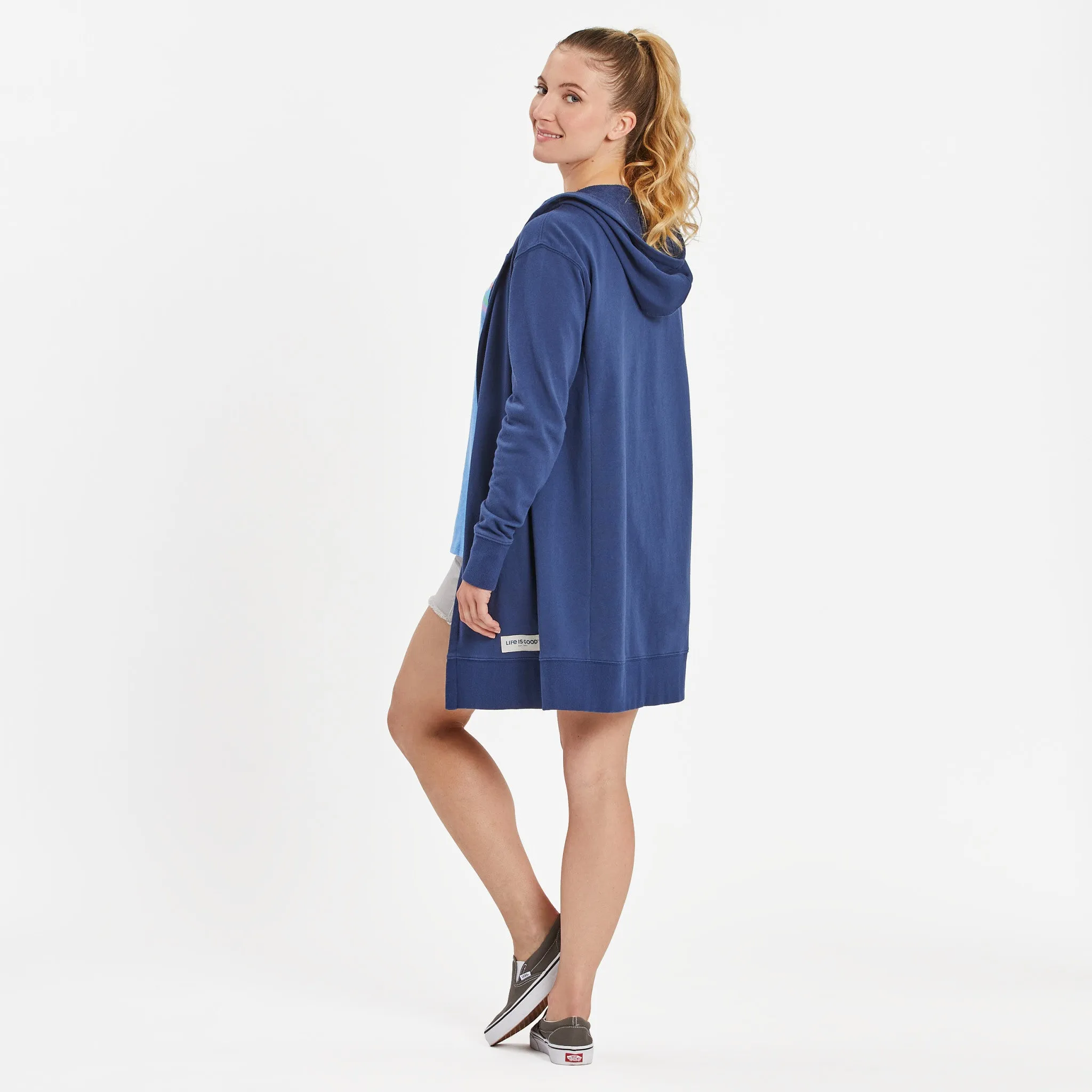 Women's Keep It Simple Wordmark Beyond Hip French Terry Tunic Life is Good
