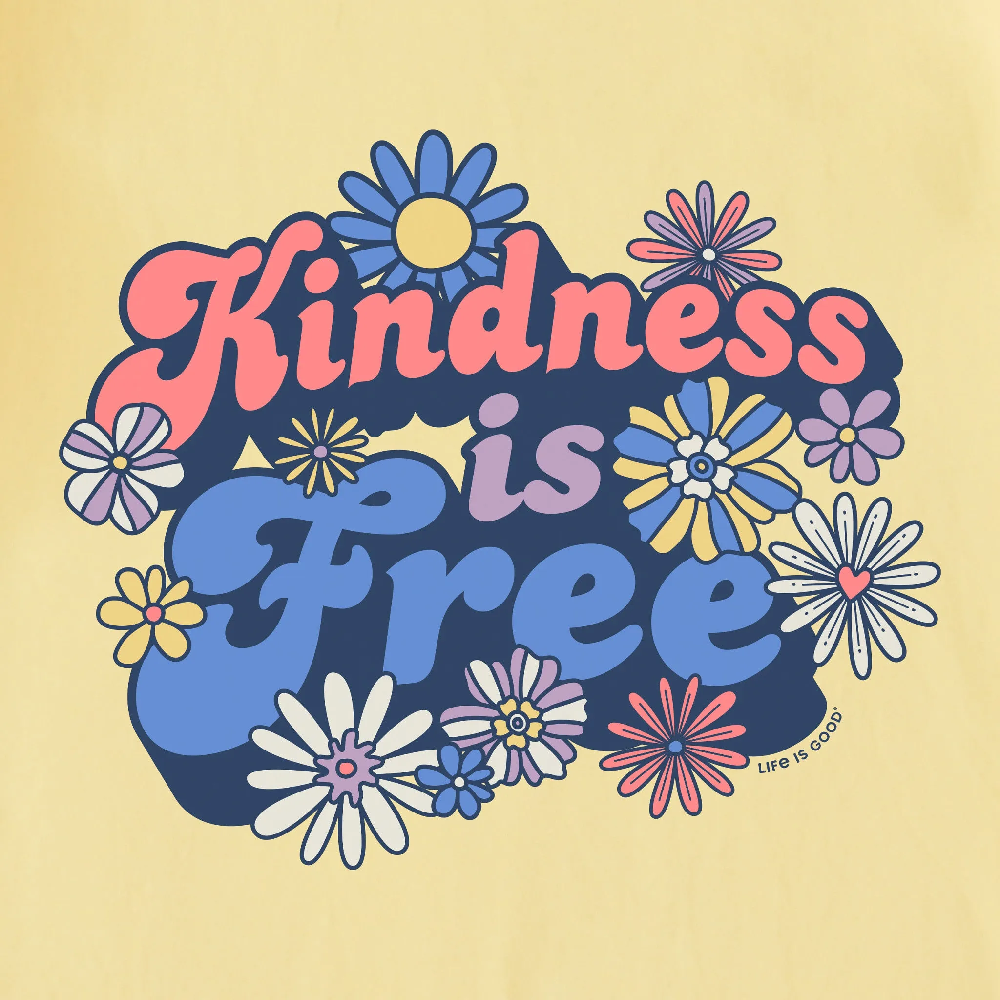 Women's Kindness is Free Daisies Simply True Fleece Hoodie Life is Good