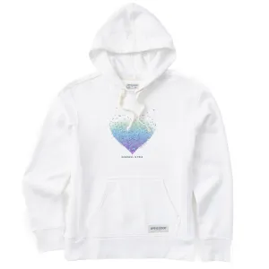 Women's Kindness is Free Evaporating Heart Simply True Fleece Hoodie Life is Good