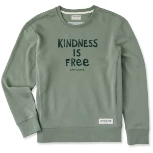 Women's Kindness is Free Simply True Fleece Crew Life is Good