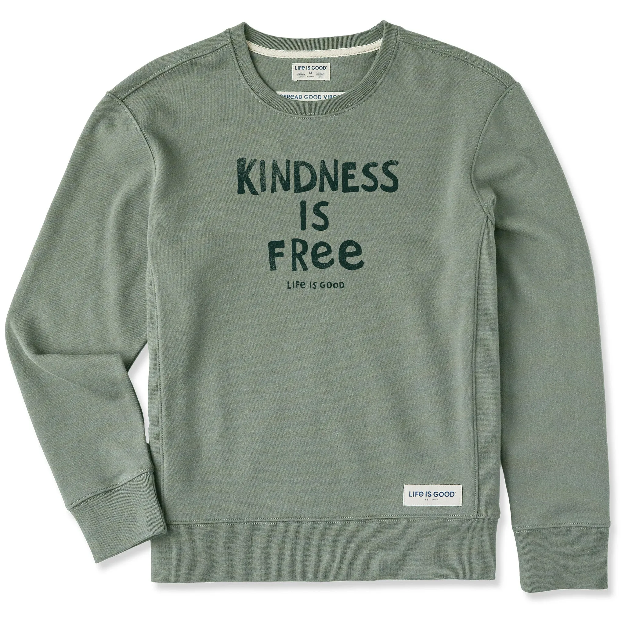 Women's Kindness is Free Simply True Fleece Crew Life is Good