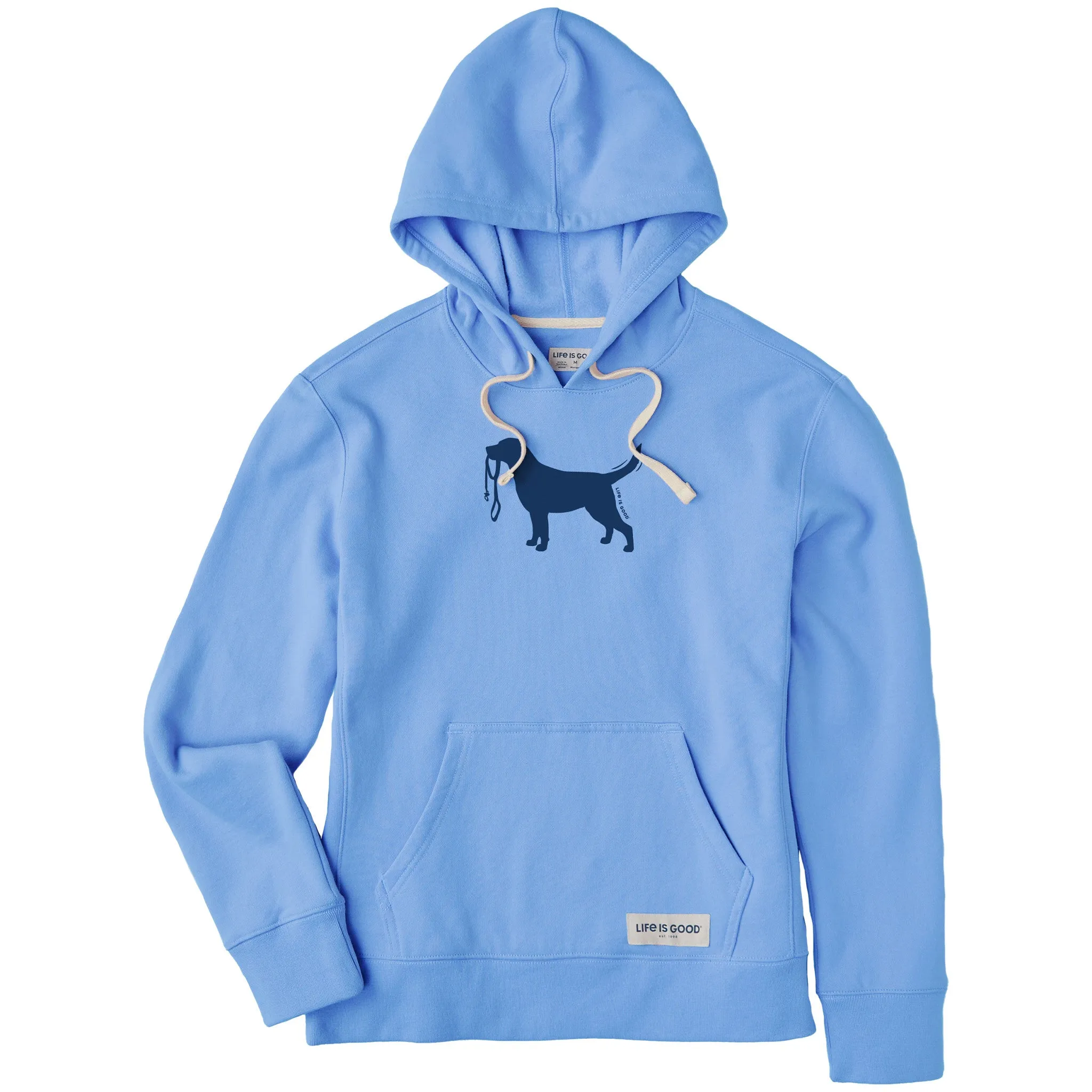 Women's Labrador Leash Simply True Fleece Hoodie Life is Good