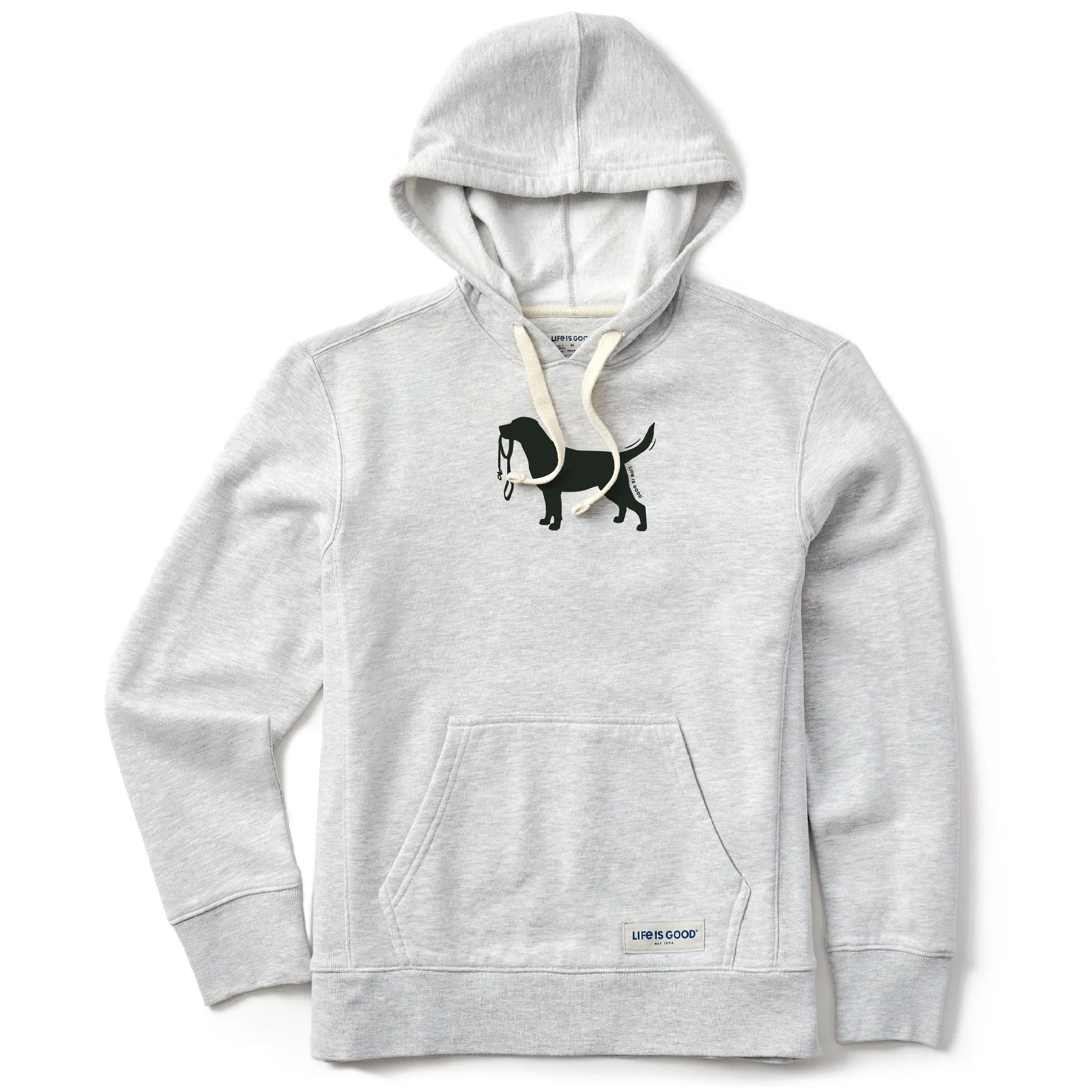 Women's Labrador Leash Simply True Fleece Hoodie Life is Good