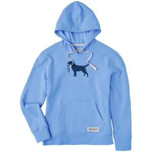Women's Labrador Leash Simply True Fleece Hoodie Life is Good