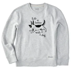 Women's Life is Better with a Dog German Shepherd Simply True Crew Life is Good