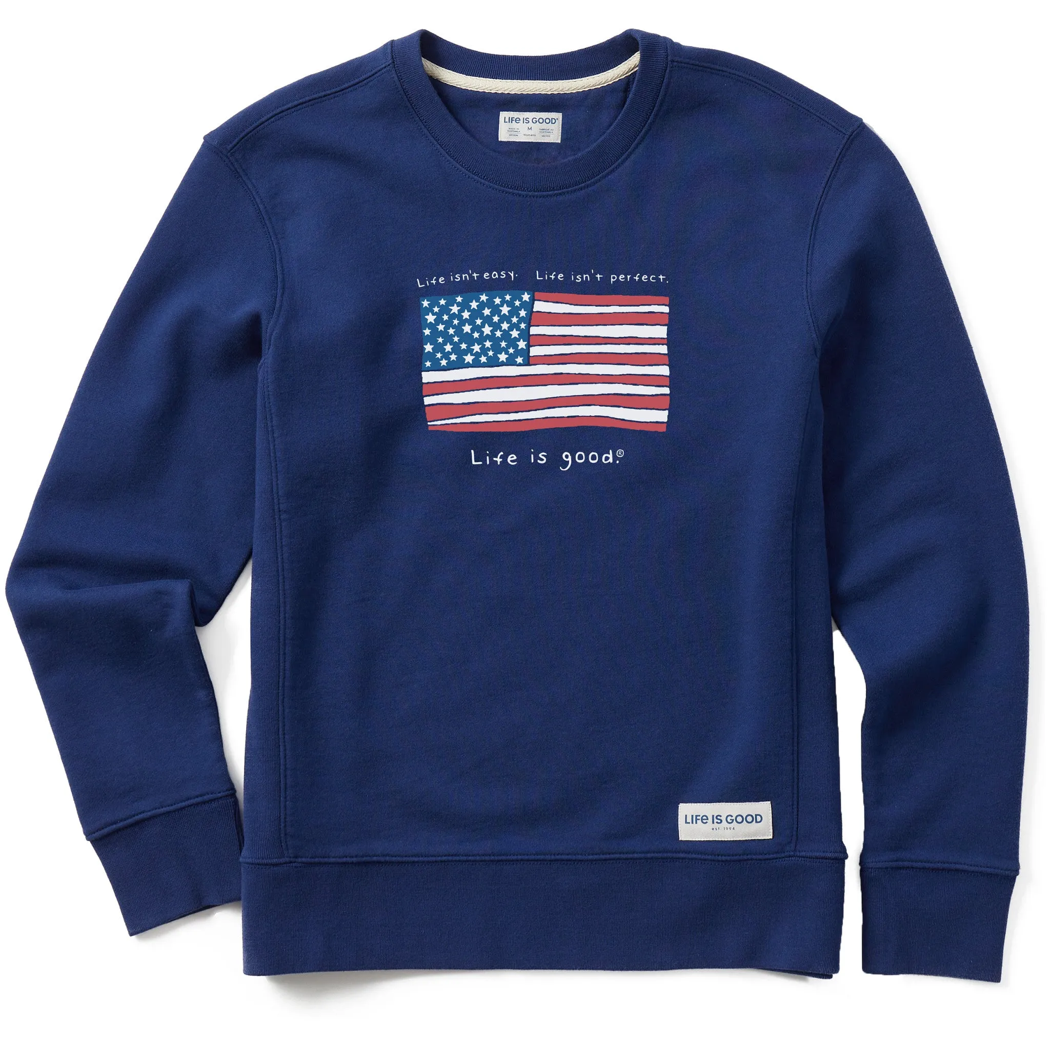 Women's Life is Good America Simply True Fleece Crew LIFE IS GOOD