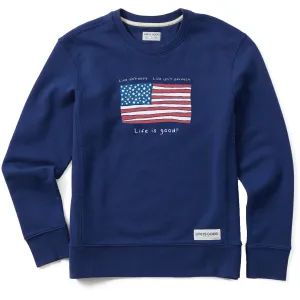 Women's Life is Good America Simply True Fleece Crew LIFE IS GOOD