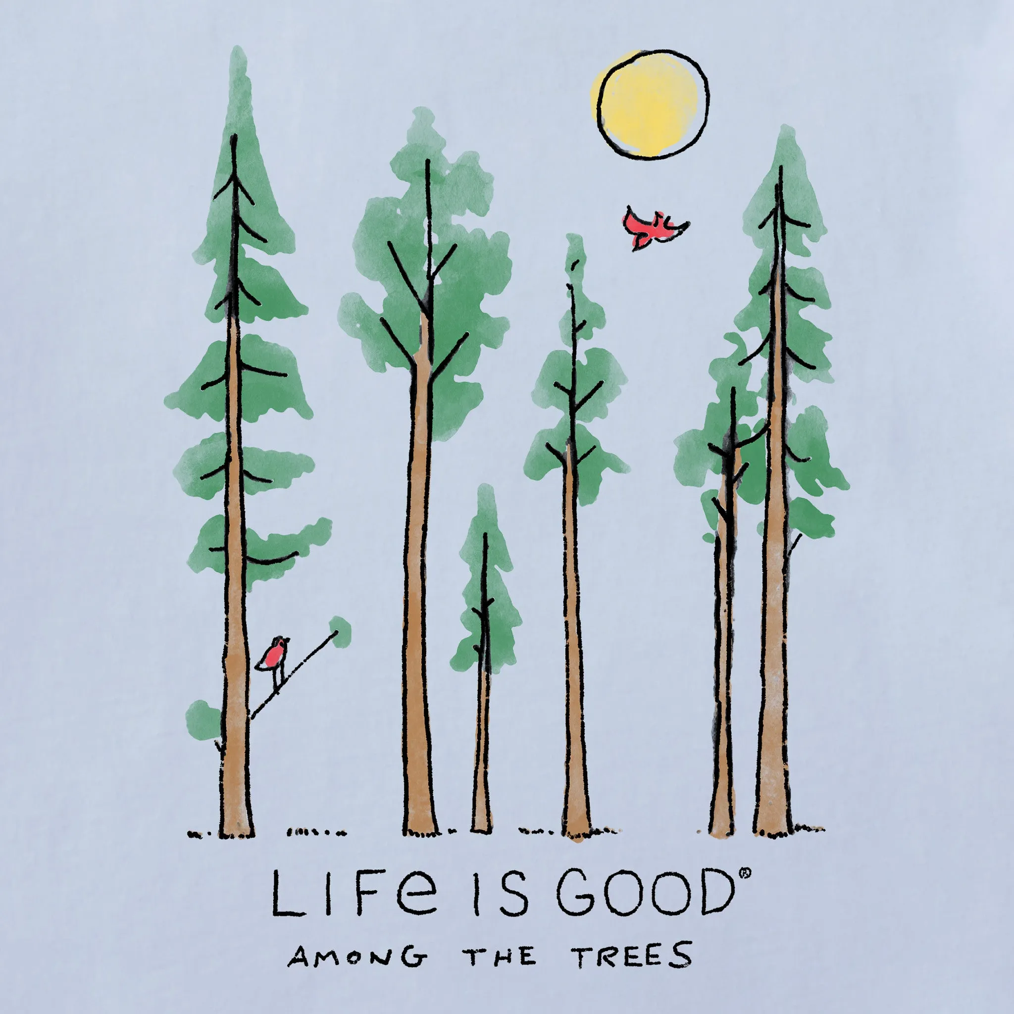 Women's Life is Good Among the Trees Simply True Fleece Crew LIFE IS GOOD