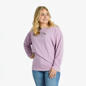Women's Life is Good Positive Lifestyle Brand Crusher-FLEX Oversized Crew Life is Good
