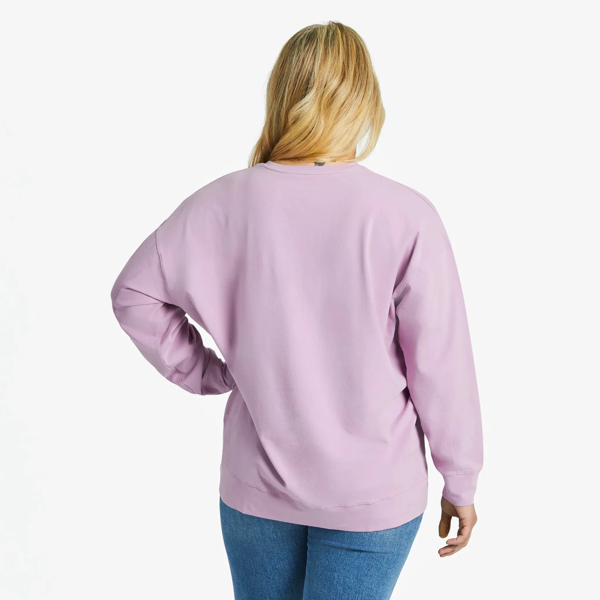 Women's Life is Good Positive Lifestyle Brand Crusher-FLEX Oversized Crew Life is Good