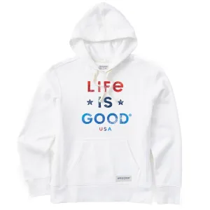 Women's Life is Good USA Simply True Fleece Hoodie LIFE IS GOOD