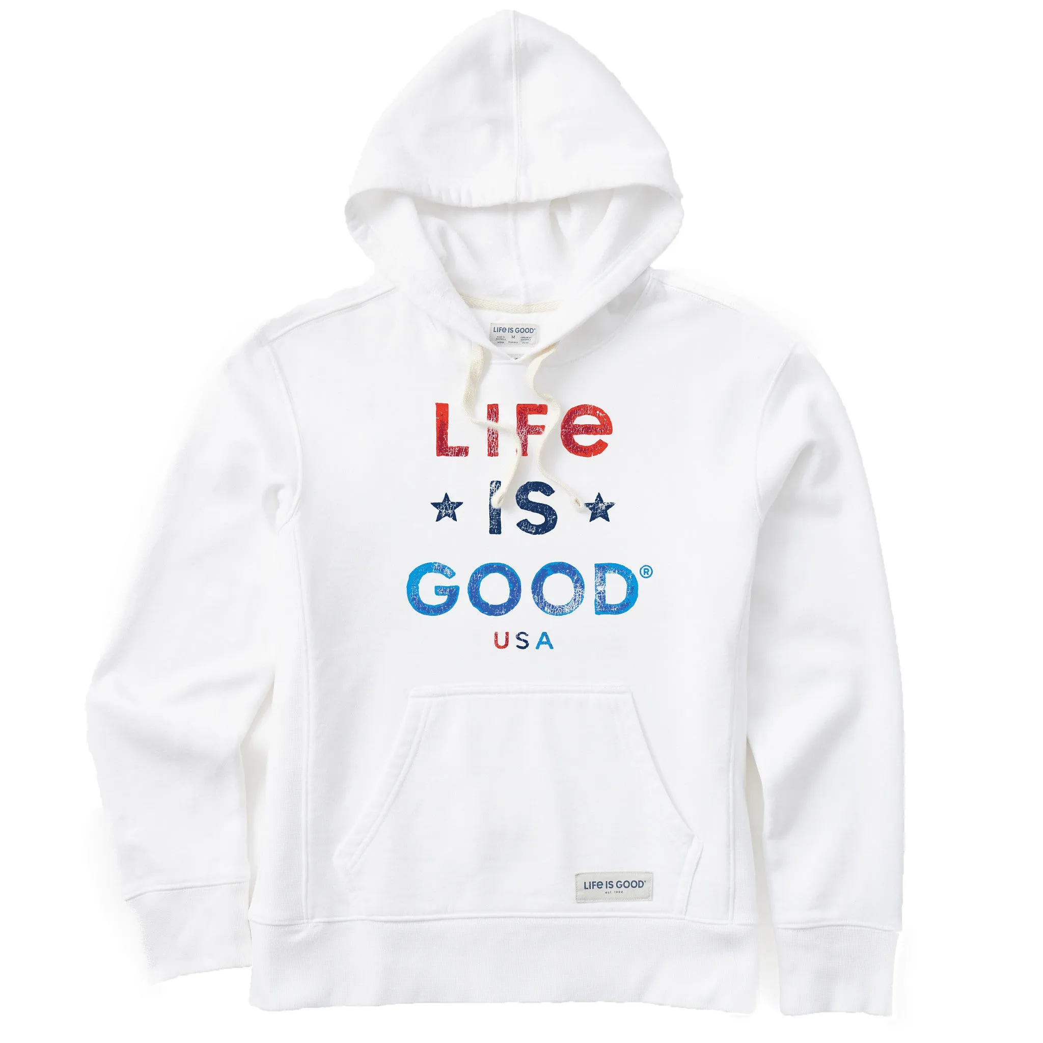 Women's Life is Good USA Simply True Fleece Hoodie LIFE IS GOOD