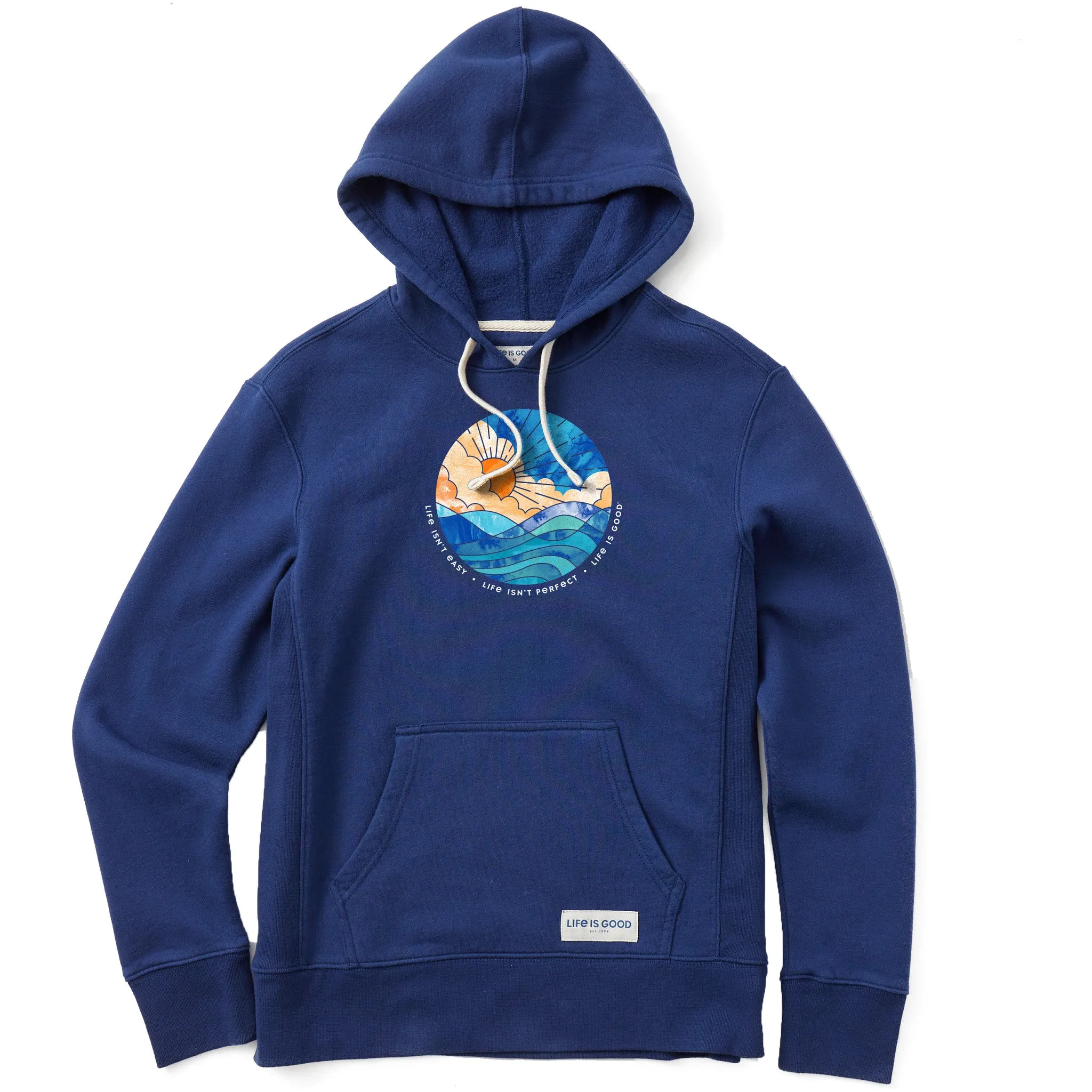 Women's Life Isn't Easy  Sun & Waves Simply True Fleece Hoodie Life is Good