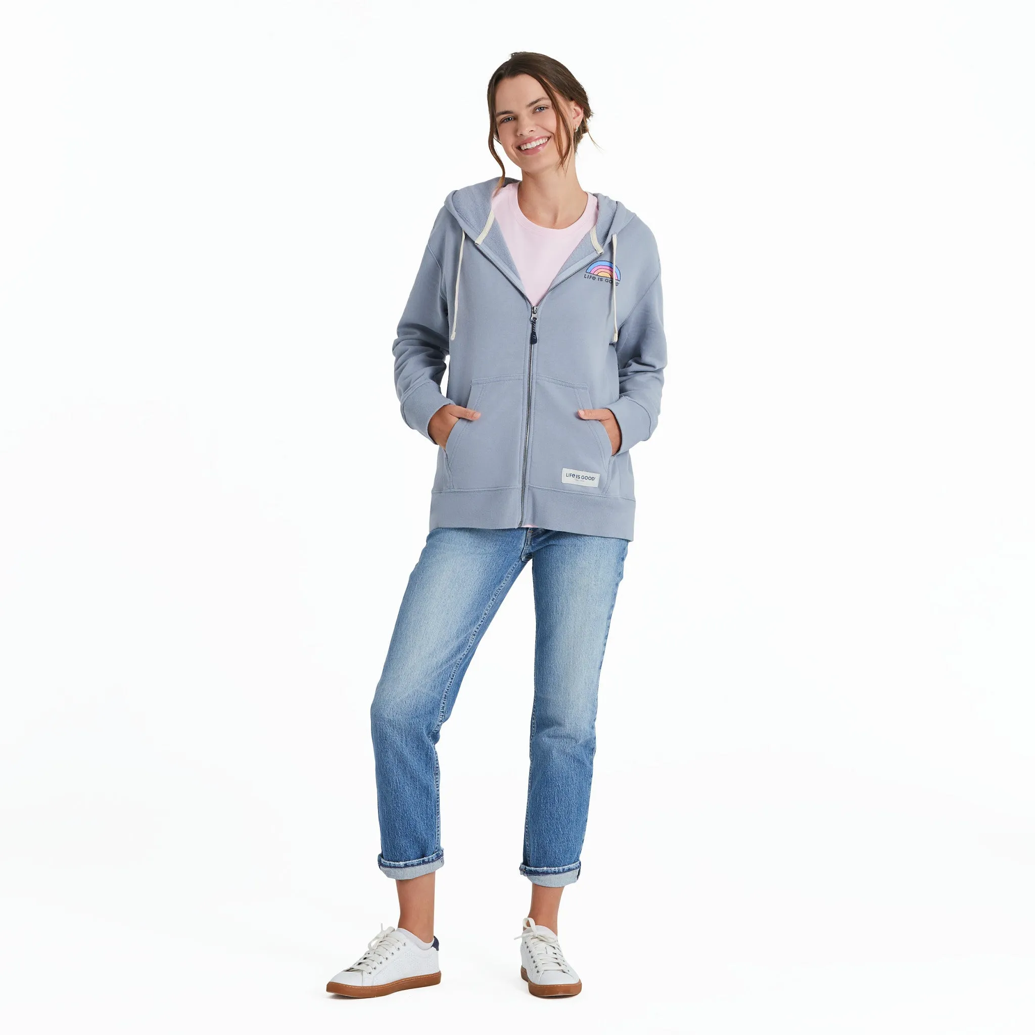 Women's LIG Golden Landscape Simply True Fleece Zip Hoodie Life is Good