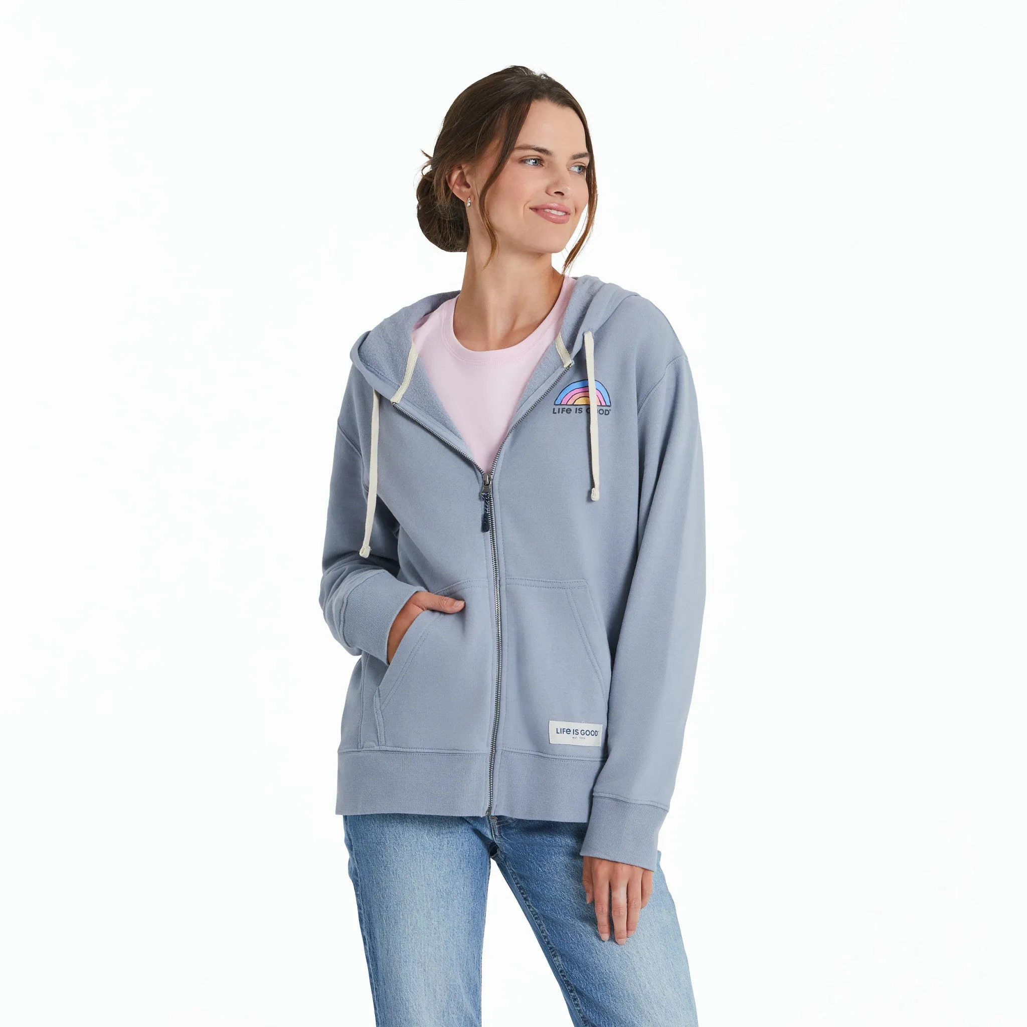 Women's LIG Golden Landscape Simply True Fleece Zip Hoodie Life is Good