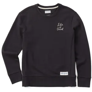 Women's LIG Scribble Simply True Crew Life is Good