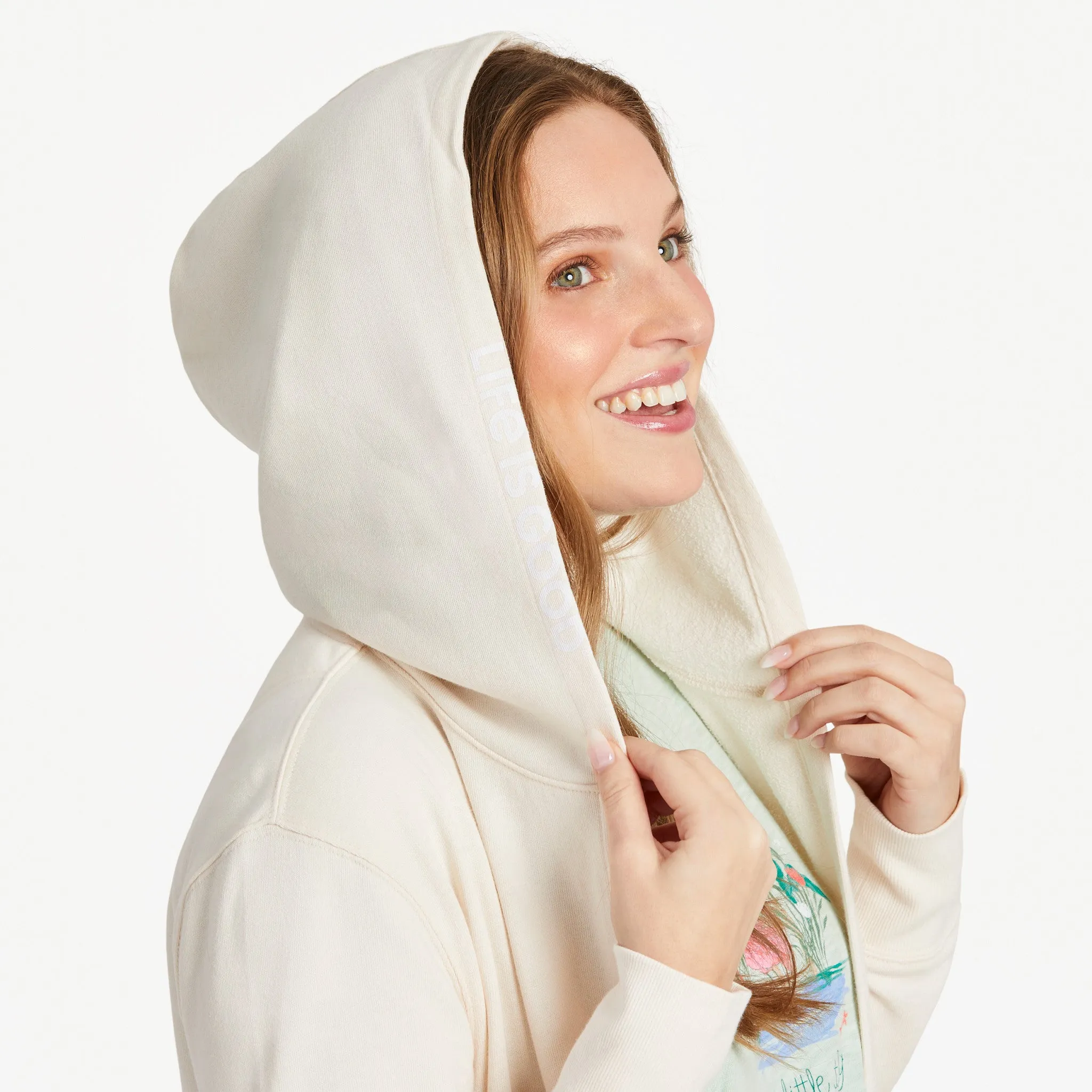Women's LIG Tonal Horizontal Beyond Hip French Terry Tunic Life is Good