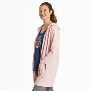 Women's LIG Tonal Horizontal Beyond Hip French Terry Tunic Life is Good