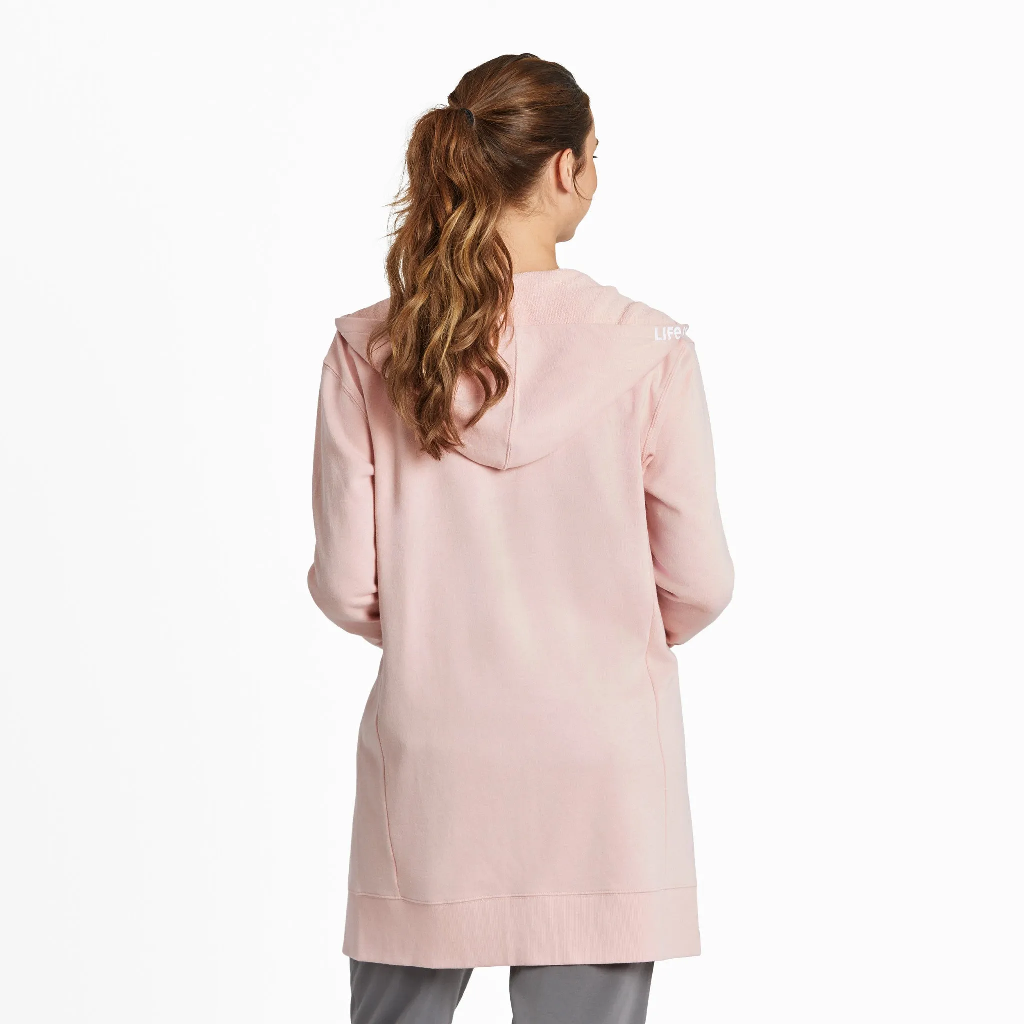 Women's LIG Tonal Horizontal Beyond Hip French Terry Tunic Life is Good