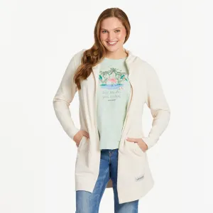 Women's LIG Tonal Horizontal Beyond Hip French Terry Tunic Life is Good