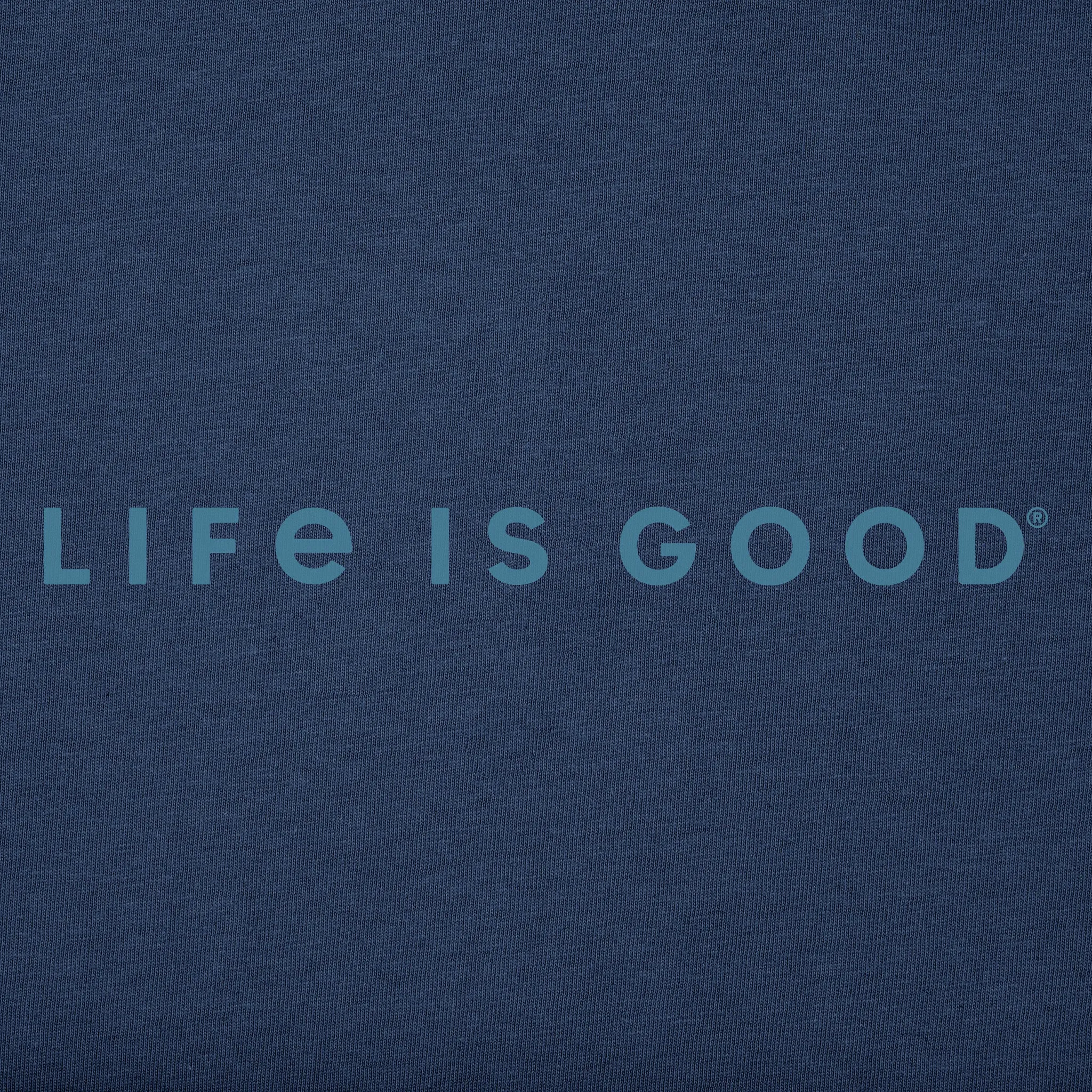 Women's LIG Tonal Horizontal Simply True Fleece Hoodie Life is Good