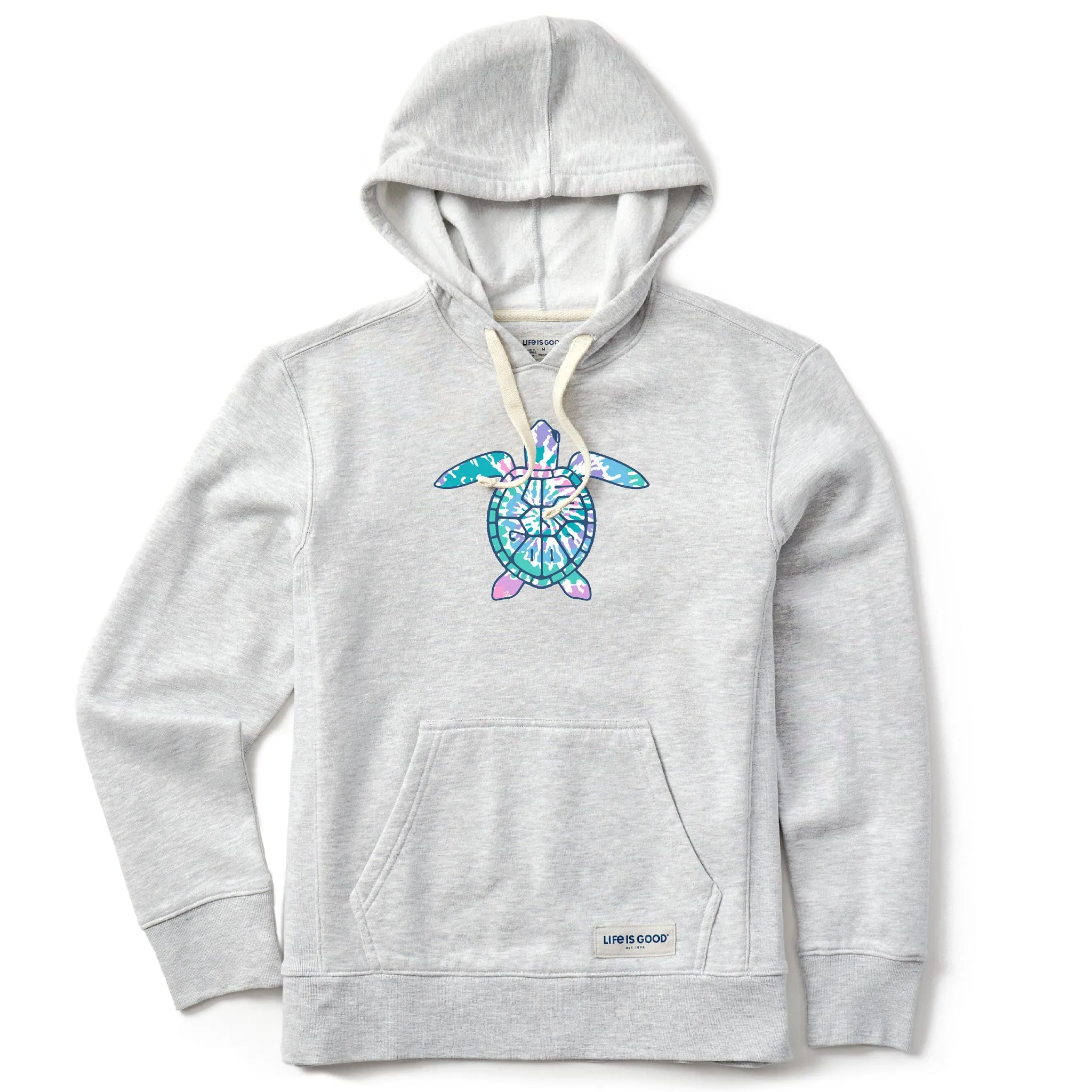 Women's LIG Turtle Shell Tie Dye Simply True Fleece Hoodie Life is Good