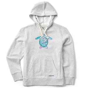 Women's LIG Turtle Shell Tie Dye Simply True Fleece Hoodie Life is Good
