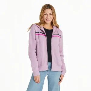 Women's LIG Two Stripes Good Vibes Fleece Zip Hoodie Life is Good