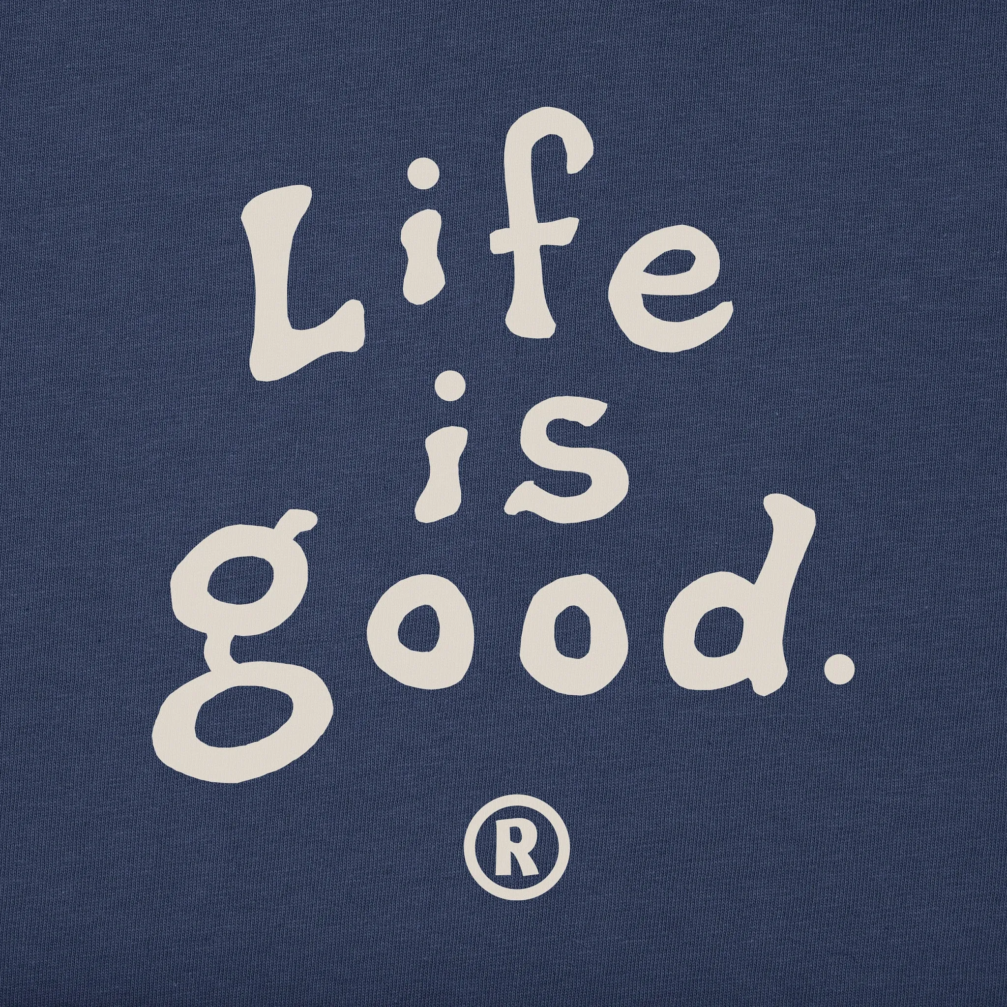 Women's LIG Vintage Wordmark Stacked Simply True Fleece Crew Life is Good