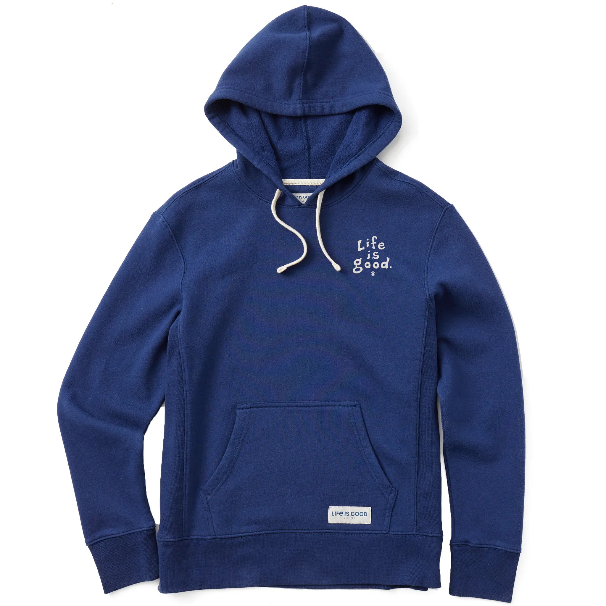 Women's LIG Vintage Wordmark Stacked Simply True Fleece Hoodie Life is Good