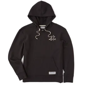 Women's LIG Vintage Wordmark Stacked Simply True Fleece Hoodie Life is Good
