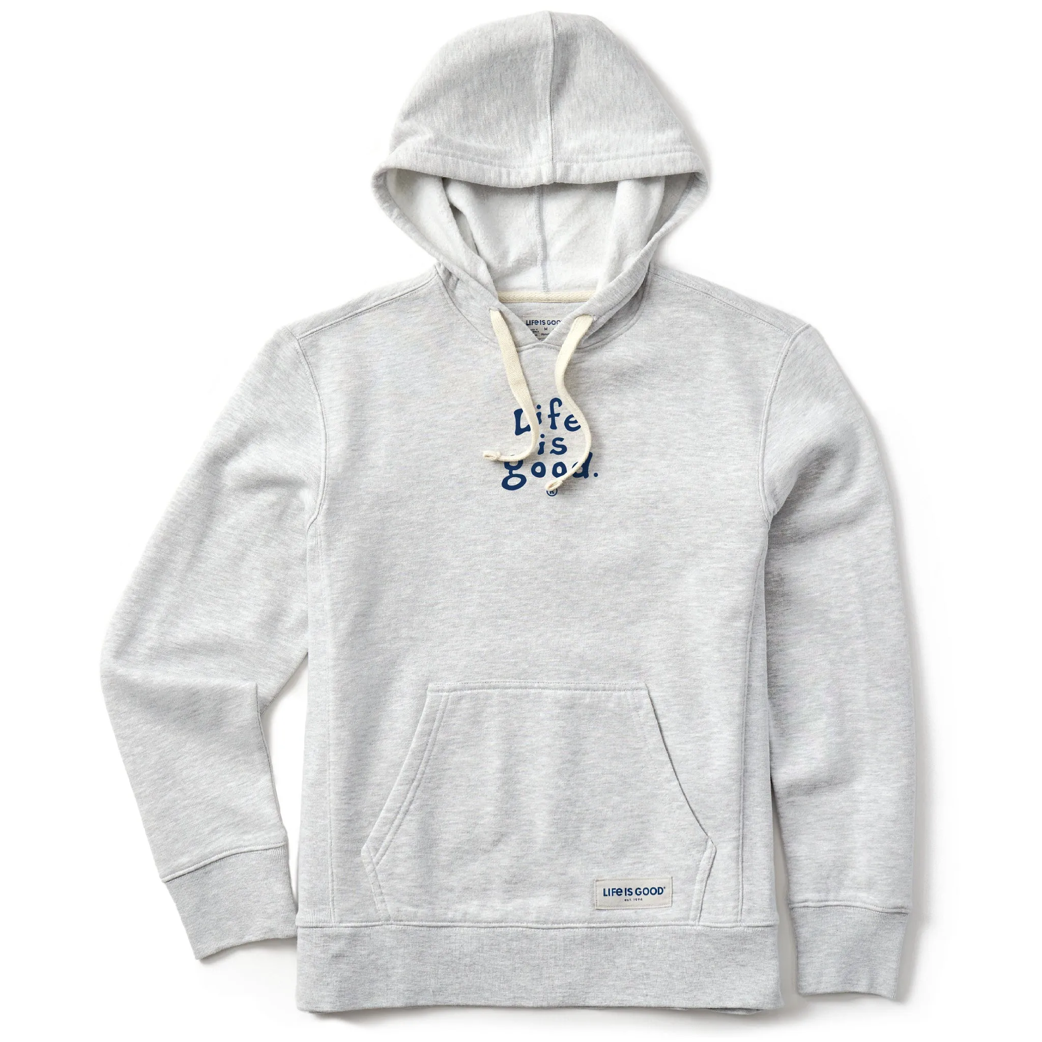 Women's LIG Vintage Wordmark Stacked Simply True Fleece Hoodie Life is Good