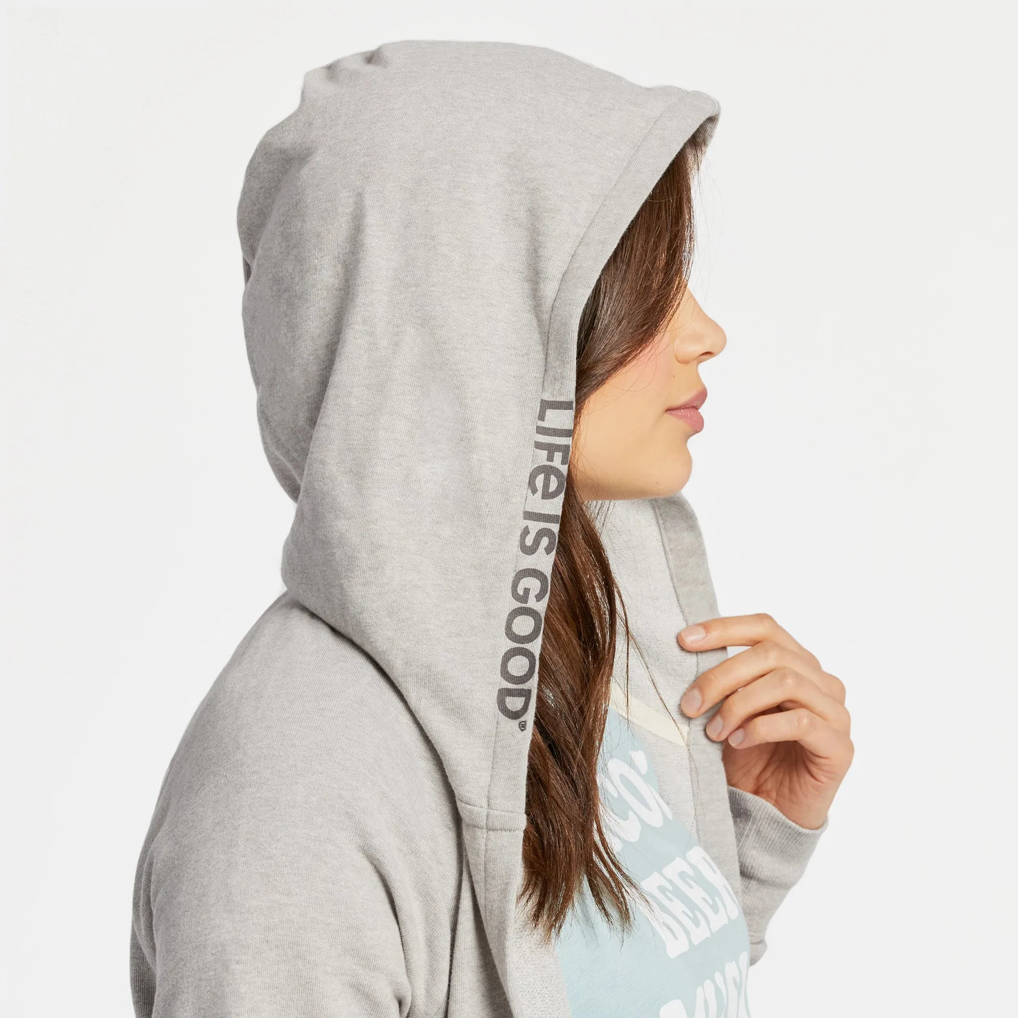 Women's LIG Wordmark Horizontal Beyond Hip French Terry Tunic Life is Good
