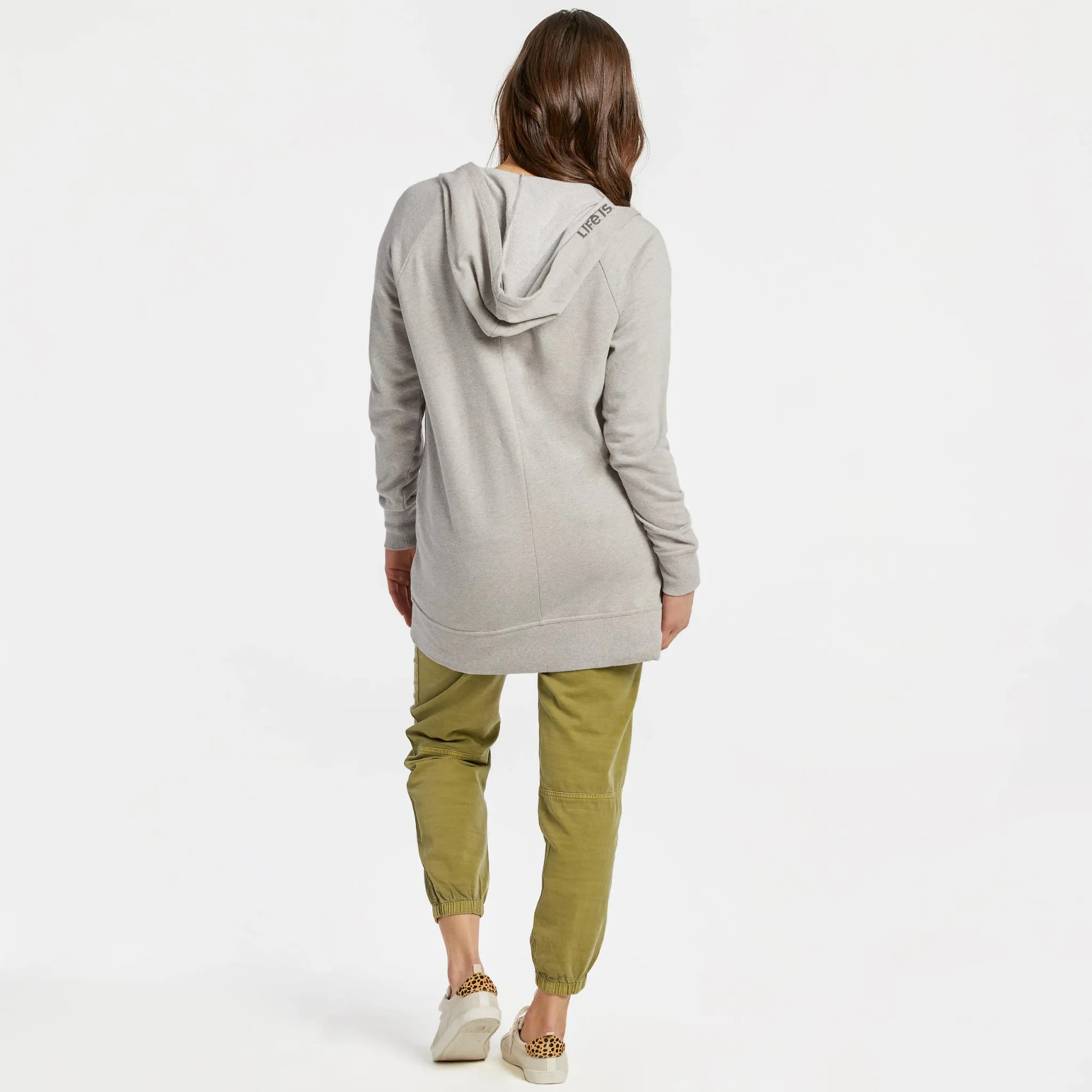 Women's LIG Wordmark Horizontal Beyond Hip French Terry Tunic Life is Good