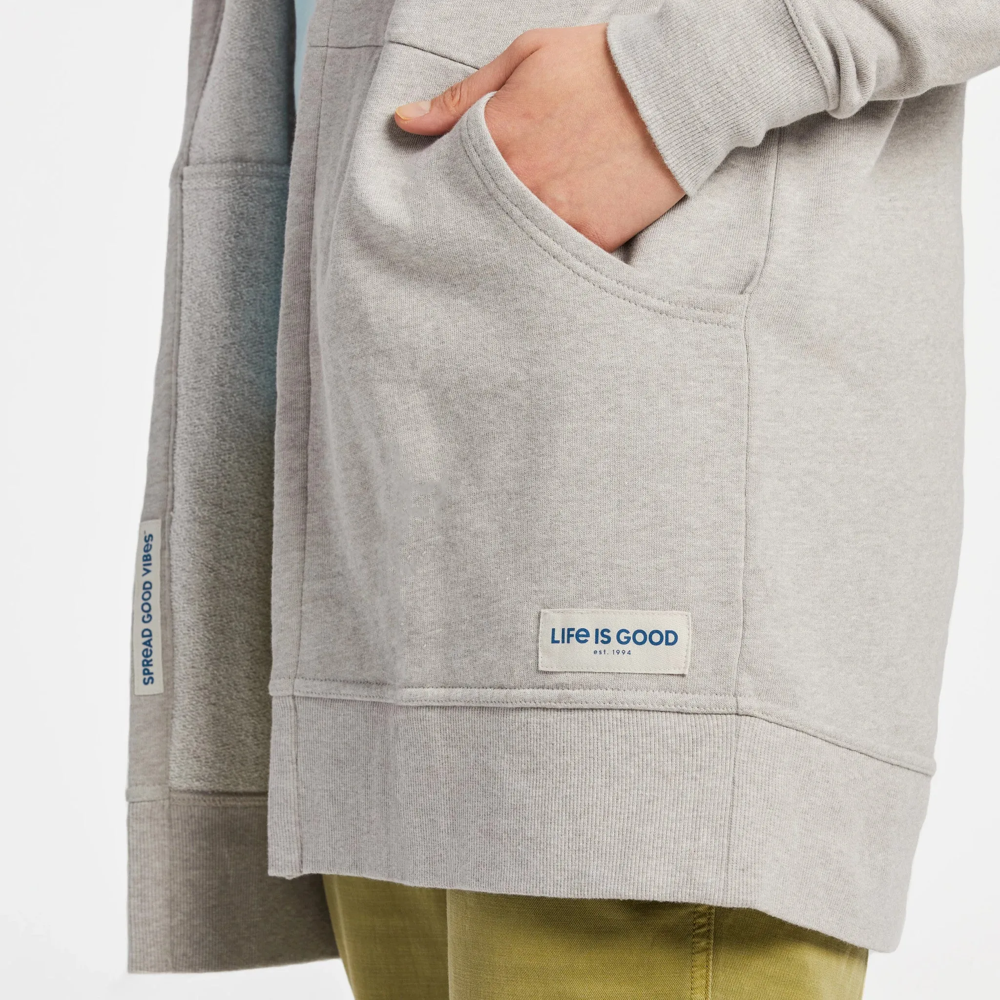 Women's LIG Wordmark Horizontal Beyond Hip French Terry Tunic Life is Good