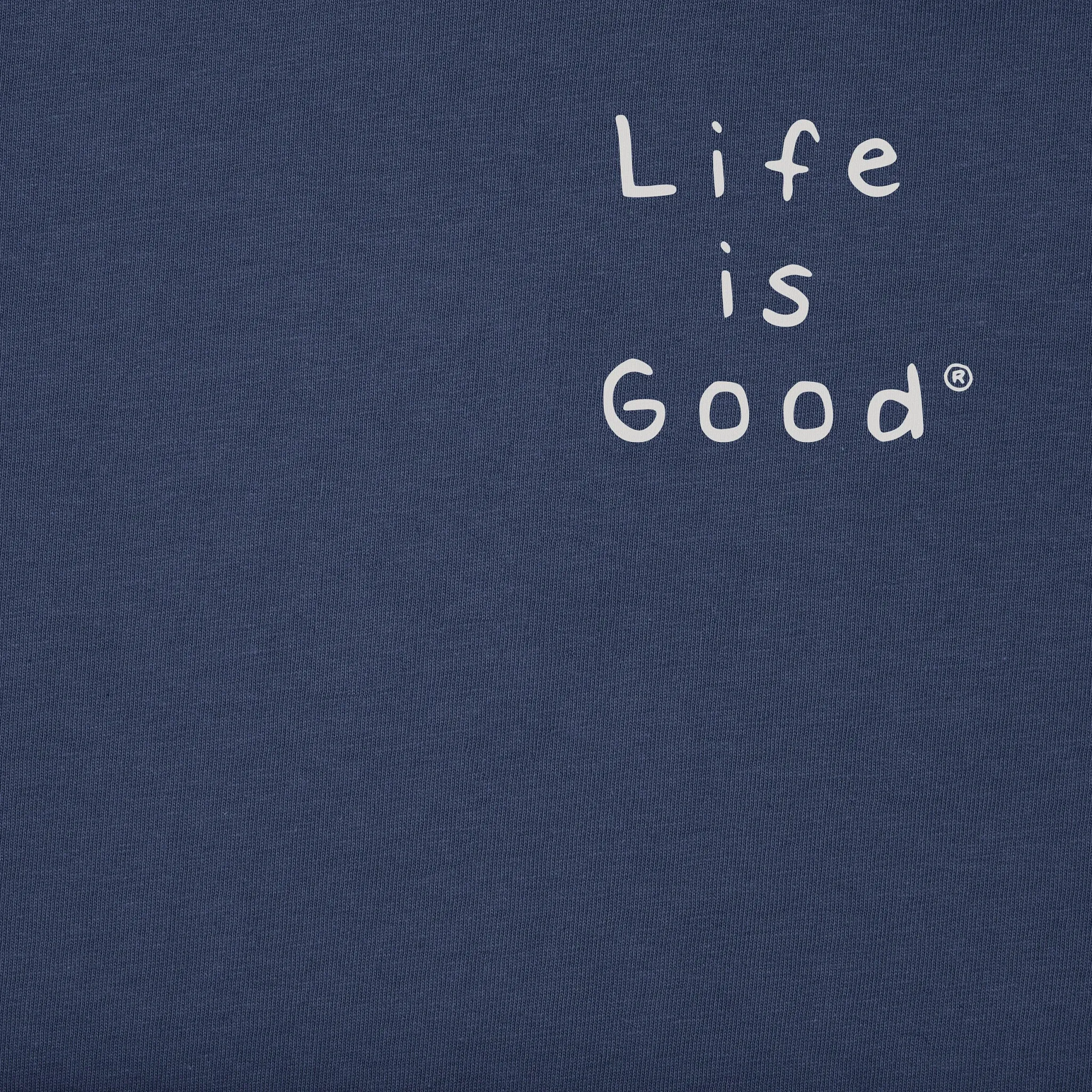 Women's Line Heart Simply True Fleece Crew Life is Good
