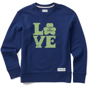 Women's Love Clover Simply True Crew Life is Good