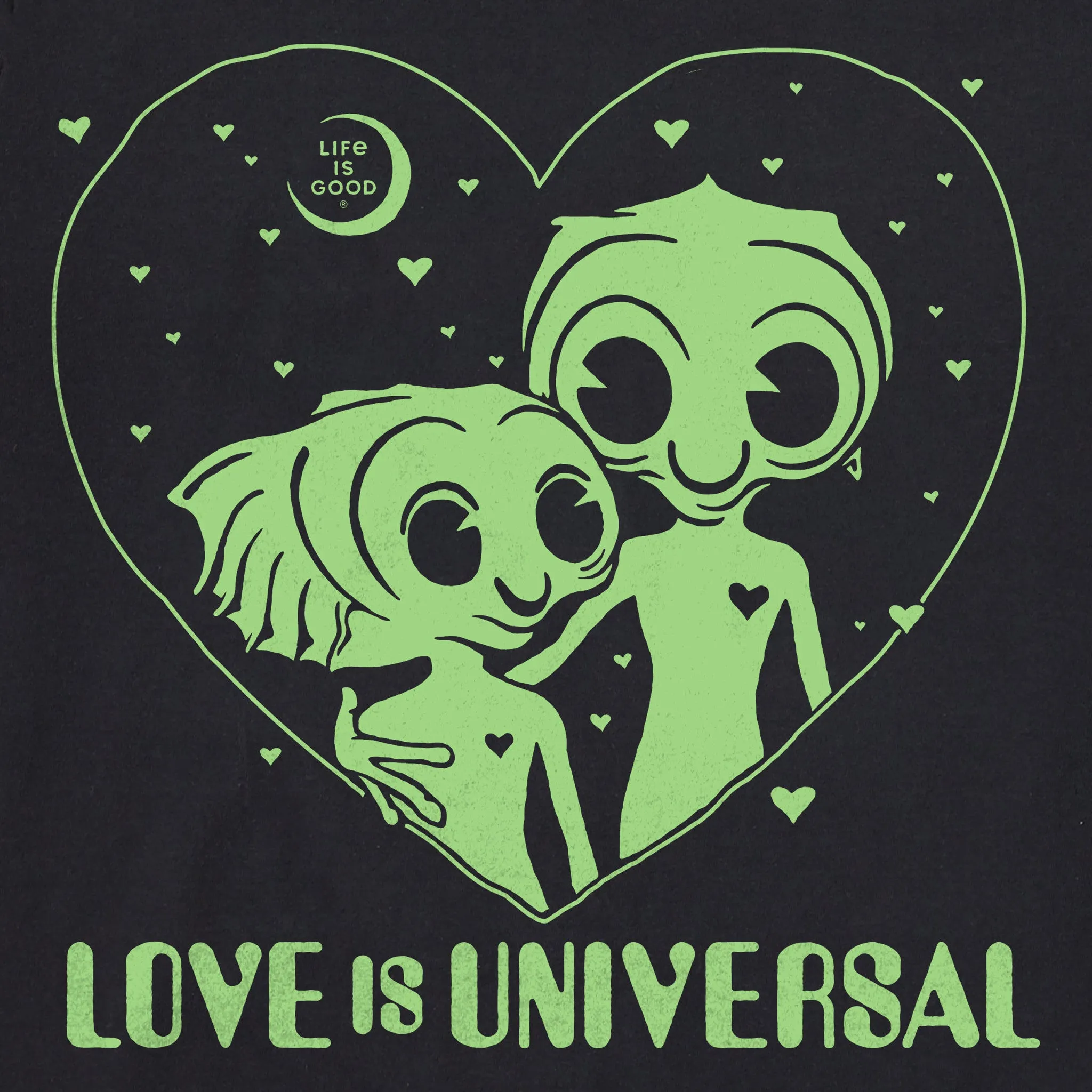 Women's Love is Universal Aliens Simply True Fleece Hoodie Life is Good