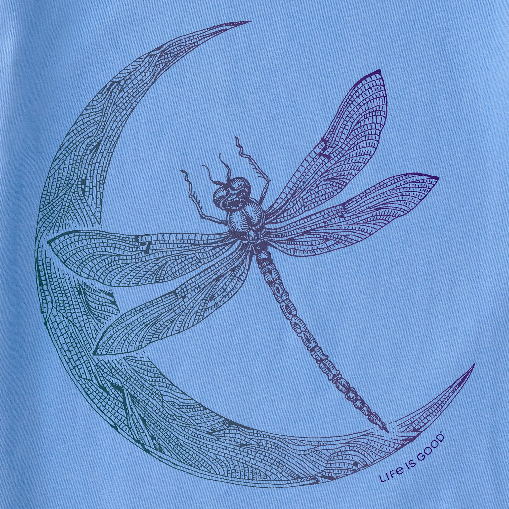Women's Lunar Dragonfly Simply True Crew Life is Good