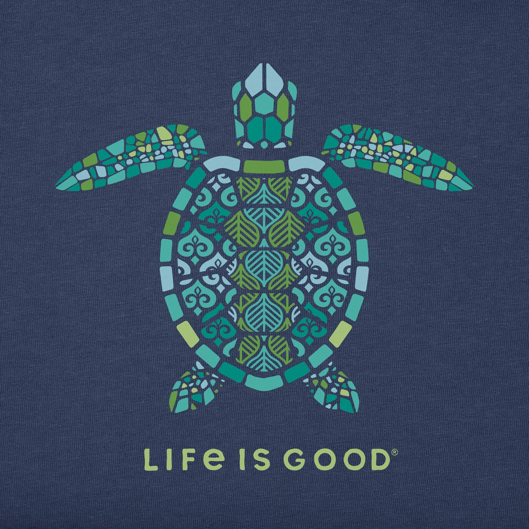 Women's Mandala Turtle Simply True Fleece Hoodie Life is Good