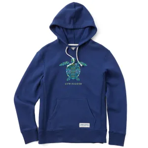 Women's Mandala Turtle Simply True Fleece Hoodie Life is Good