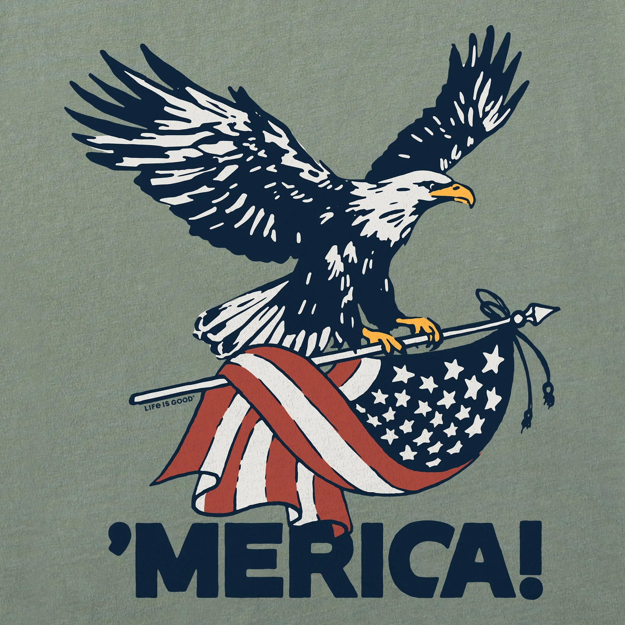 Women's 'Merica Eagle Short Sleeve Crusher Tee Life is Good