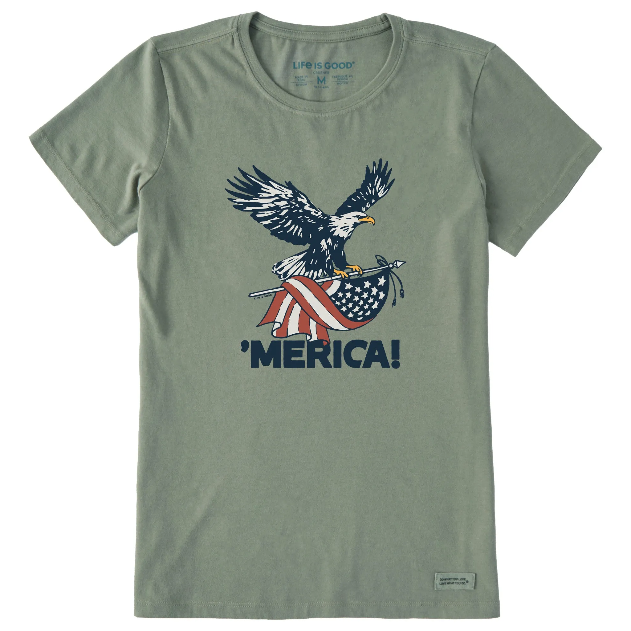 Women's 'Merica Eagle Short Sleeve Crusher Tee Life is Good
