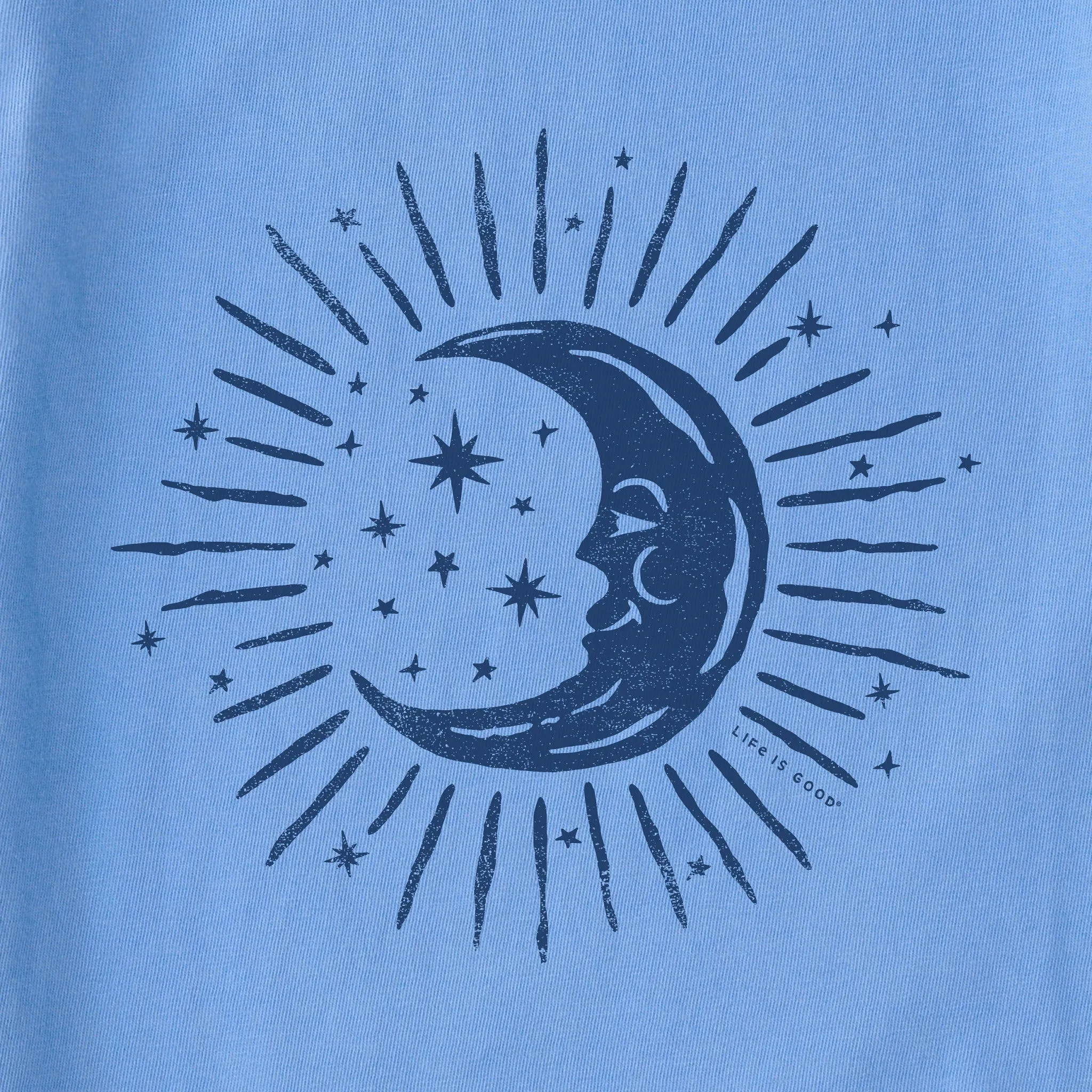 Women's Moon Stars Crusher-FLEX Hoodie Tunic Life is Good