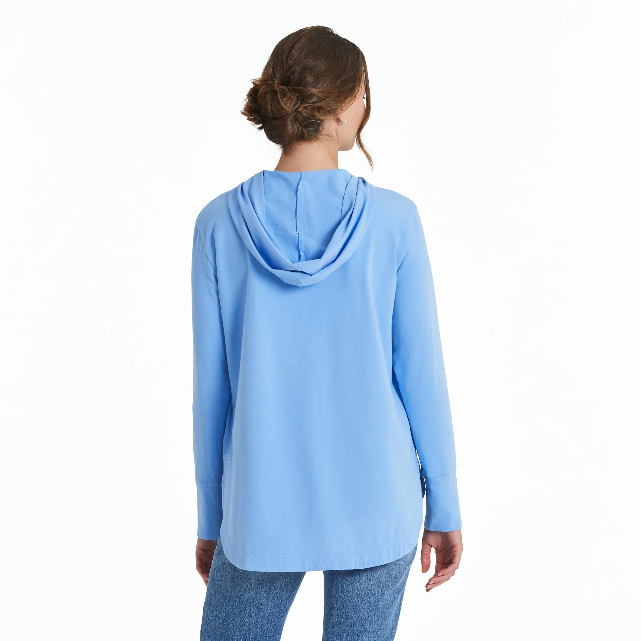 Women's Moon Stars Crusher-FLEX Hoodie Tunic Life is Good