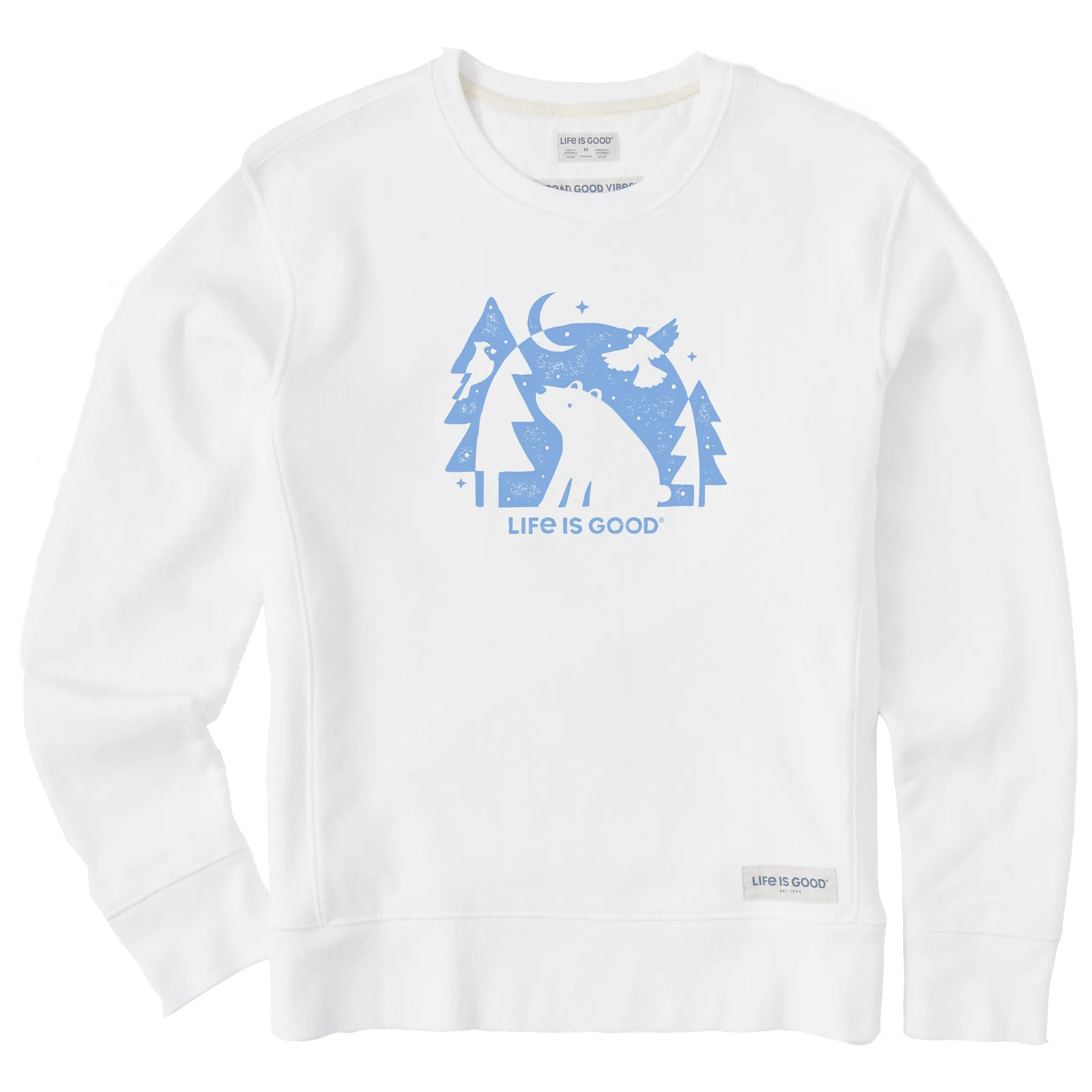 Women's Moonlit Bear Simply True Crew Life is Good